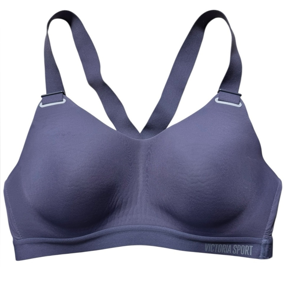 Victoria Secret LOGO Sports Bra Racerback Size 34B VICTORIA SPORT VS BLUE/Gray - Picture 3 of 8